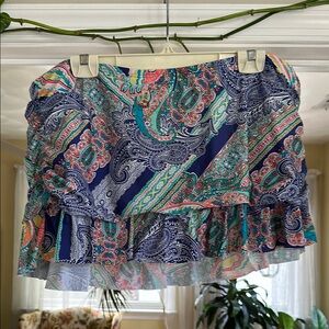 Kenneth Cole Reaction Multicolor Paisley Swim Skirt